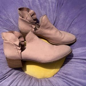 Seychelles Pink Leather Ankle Boots